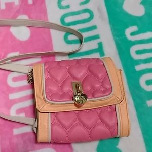 Betsey Johnson quilted heart crossbody bag